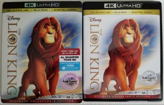 Disney The Lion King 4k Ultra Hd Blu Ray 2 Disc Set,  Rare Slipcover