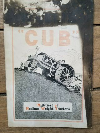 Rare J.  I.  Case Wallis Cub " Mightiest Of Medium Weight Tractors " Brochure