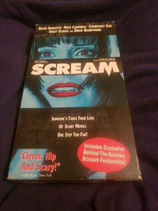 Scream (vhs,  1997) Rare Oop Blue Courtney Cox Cover Art