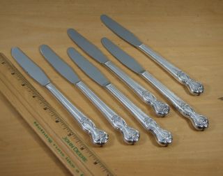 Set Of 6 Wm Rogers Mfg.  Co.  Magnolia Inspiration Grille Knives No Mono,  M - 1481