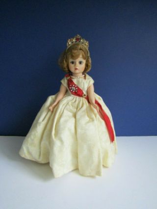 Vintage Madame Alexander Cissette Queen Doll,  Rare Red Sash