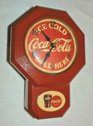 Rare Antique Coca Cola Advertising Clock Sign