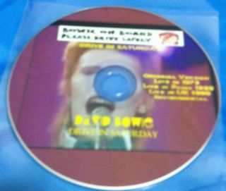David Bowie Rare 5 Track Drive In Saturday Cd - See Details In Listing - Perfect