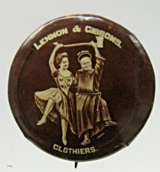 Rare Early Mwa Modern Woodmen America St.  Paul Lennon & Gibbons Pinback Button ^