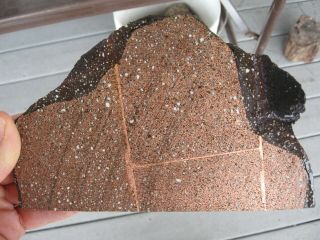 Rare Firebrick,  Copper Lines,  Large Slab Michigan 1 Lb Fire Brick Lapidary Rock
