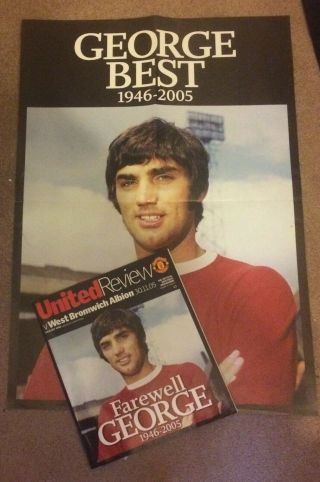 Rare George Best Programme Man United V West Brom 30/11/05 Rare Poster Football