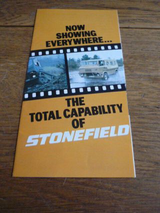 Rare Stonefield Cross Country Vehicle Brochure