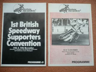 Rarely Seen British Speedway Supporters Convention Programmes From 1981 & 1982