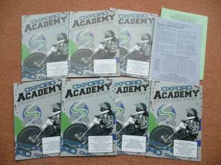 Rare 9 X Oxford Academy Speedway Conference League Programmes 2005 (last Season)