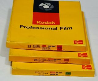 Rare Kodak Professional High Speed Infrared And Fine Grain Positive Film 8x10 "