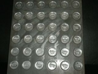 Professional,  Vintage Metal Chocolate Mold,  Sheet Mold For Chocolate Buttons.