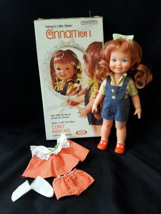 Vintage 1974 Ideal Cinnamon 12 " Doll W/ Box Extra Clothes Crissy 