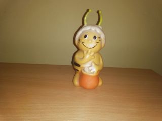 Maya The Bee 5.  90  Tall - Vintage Rubber Toy Squeeze Squeak - Biserka Art 347 Rare