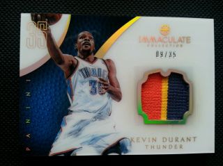 Kevin Durant 2012 - 13 Panini Immaculate Acetate Jersey Numbers Patch /35 Rare Sp