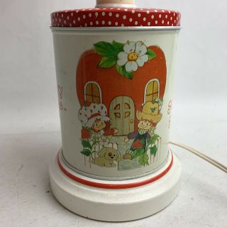 Vintage 1980 Strawberry Shortcake Metal Lamp,  American Greetings