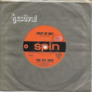 The Bee Gees - First Of May - Rare 7 " 45 Vinyl Record - 1969