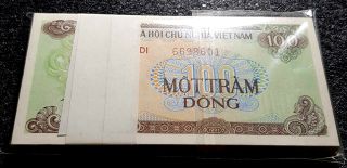 1991 Vietnam 100 Dong Banknote In 100pcs Bundle Unc Rare (, 1 B.  Note) D4034