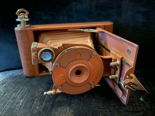 Rare Vintage Kodak Rose Petite Folding Camera Ensemble With Sueded Case 1928