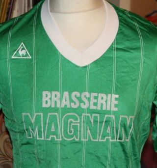 Rare Vintage 1990s Le Coq Sportif Football Shirt Green White Small 3