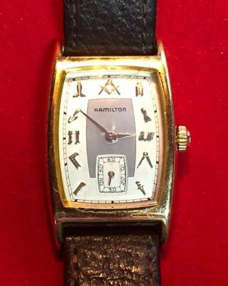 Rare Vintage Masonic Hamilton Wrist Watch Number 001/100 Made Registered Edition