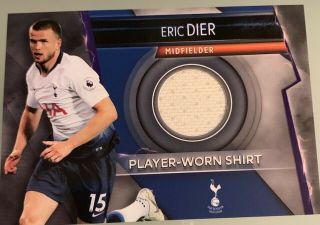 Match Attax Ultimate Rare Player Worn Shirt Card Eric Dier Tottenham Hotspur