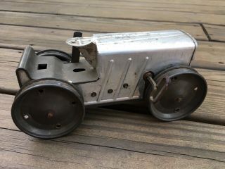 Rare Vintage Louis Marx & Co Wind - Up Aluminum And Tin Tractor