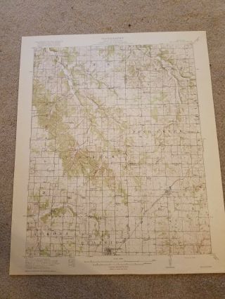 22x29 Vintage 1919 Usgs Topo Map Halltown,  Missouri Marionville Turnback Polk