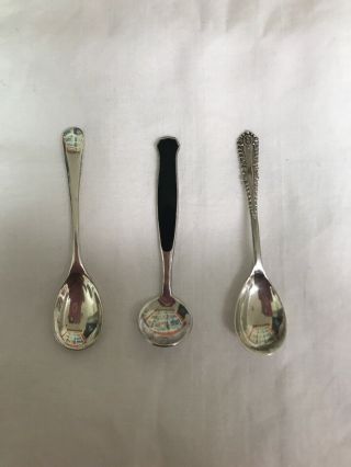 Hallmark Sterling Silver Miniature Salt Spoons Set Of 3