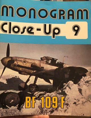 Monogram Close Up Volume 9 Messerechmitt Bf 109 F Vg,  Rare