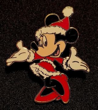 Rare 2001 Japan Disney Store Christmas Minnie Mouse Santa Outfit Pin