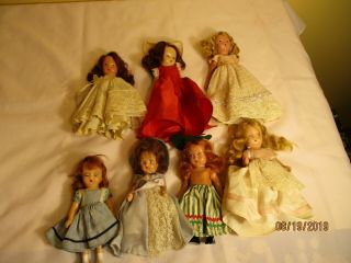 7 Vintage Nancy Ann Storybook Dolls