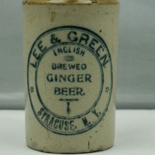 Ginger Beer Bottle Lee & Green Syracuse NY Stoneware Stone Pottery Antique NY103 2