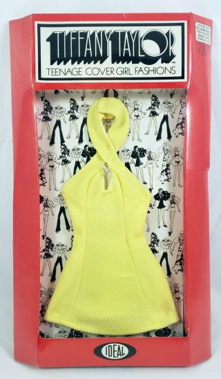 Rare Vintage Tiffany Taylor Doll Outfit Yellow Dress,  Ideal,  1975,  Nrfb Fashion