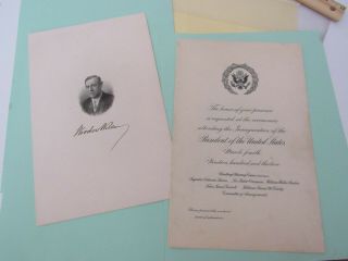 Rare President Woodrow Wilson Inaugural Invitation 1913 With Engraving