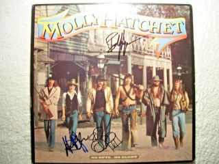 MOLLY HATCHET ' Southern Rock Legends ' Autographed Album Cover & Vinyl By 4 RARE 2