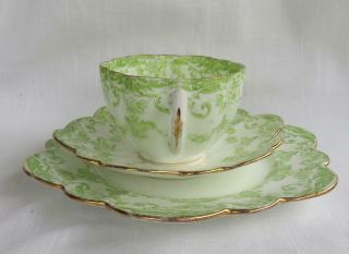 ANTIQUE PARAGON STAR CHINA CO TRIO - CUP & SAUCER & PLATE - SCALLOPED EDGE 2