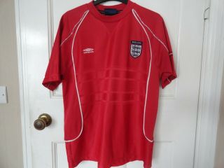 Rare England National Football Team Shirt Medium Adult 38/40