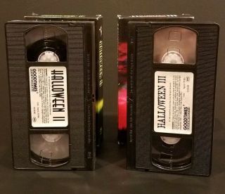 Halloween II,  Halloween III GoodTimes VHS Tapes,  Rare,  Horror 3