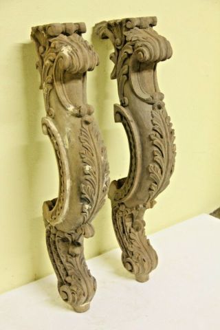 HAND CARVED WOODEN GOTHIC FANCY LEG CARVINGS 2
