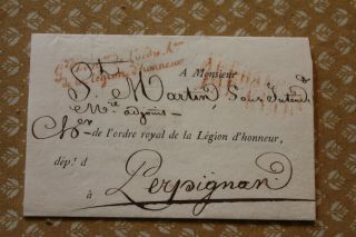 1823 Manuscript Letter Royal Order Legion D 