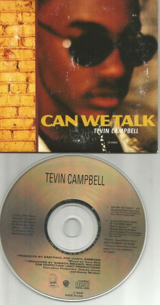Tevin Campbell Can We Talk W/ Rare Edit Limited Card Sleeve Cd Single 1993