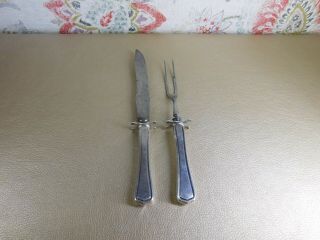 Vintage Sterling Silver Meat Carving Set Unknown Mfg And Pattern