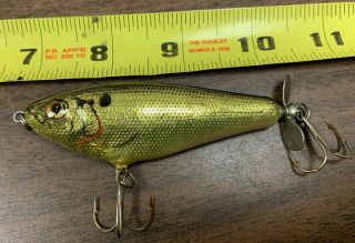 Vintage Bagley Small Fry Shad Spin R Topwater Spinner Fishing Lure Florida Balsa