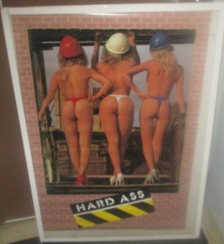 Hard Ass Poster 1988 Rare Vintage Collectible Oop Hot Model Chic Girl Sexy