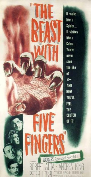 The Beast With Five Fingers Rare Classic Horror Dvd 1946