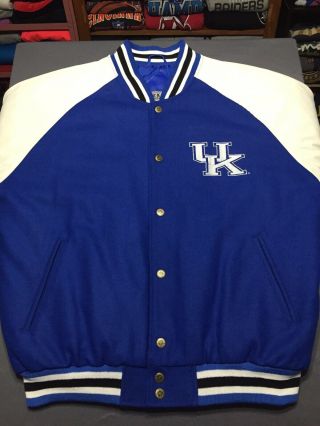 Vintage Steve & Barry’s Kentucky Wildcats Uk Faux Leather Jacket Medium M Rare