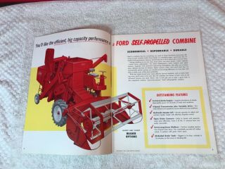 RARE 1960 FORD SELF PROPELLED COMBINE TRACTOR DEALER BROCHURE 15 PAGE 3