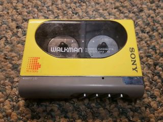 Vintage Sony Walkman Wm - 70 Yellow Rare