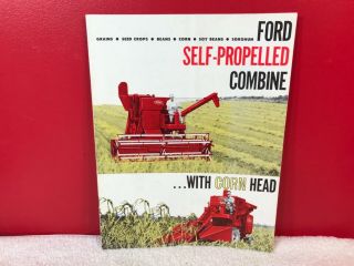 Rare 1961 Ford Self Propelled Combine Tractor Dealer Brochure 15 Page