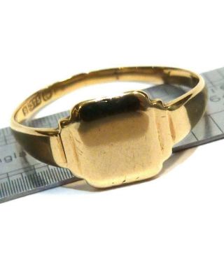 Antique Vintage 9ct Gold Signet Ring Pretty 9ct Gold Ring Scrap Gold Or Wear,